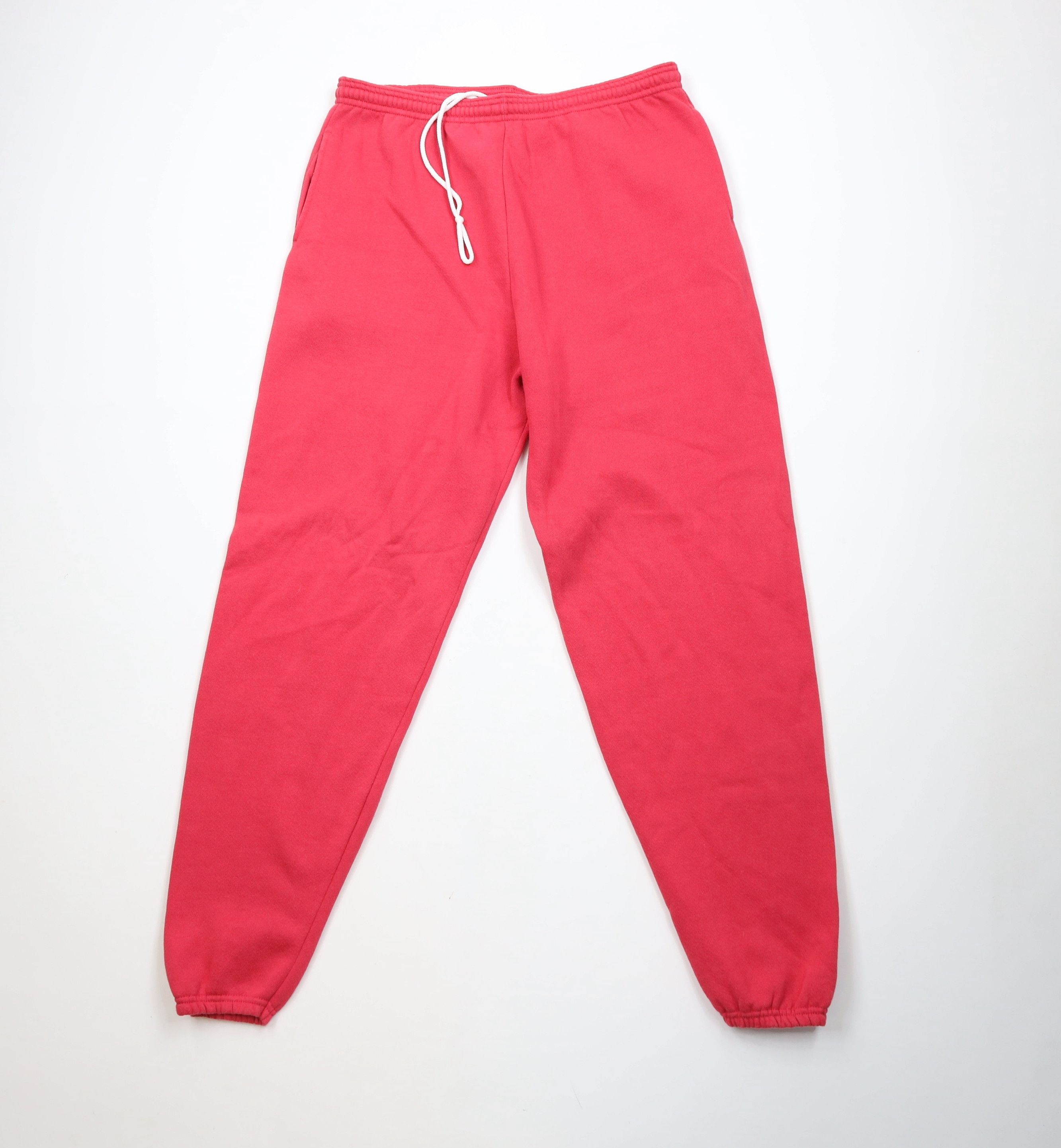 Vintage Vintage 90s Streetwear Heavyweight Sweatpants Joggers Pink Size 32" / US 10 / IT 46 - 1 Thumbnail