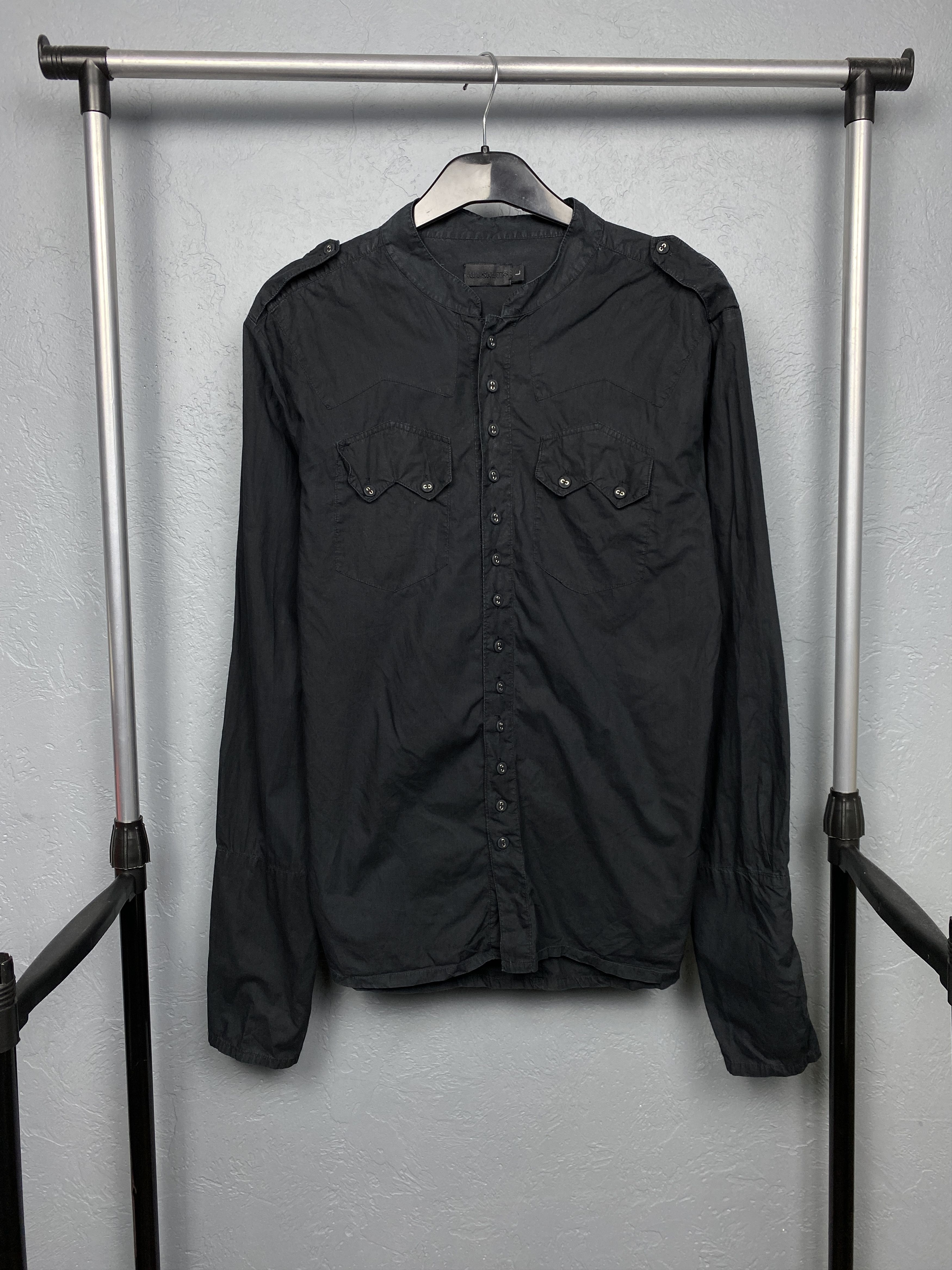 Allsaints Allsaints Vintage Mens Collarless Shirt Size US L / EU 52-54 / 3 - 1 Thumbnail