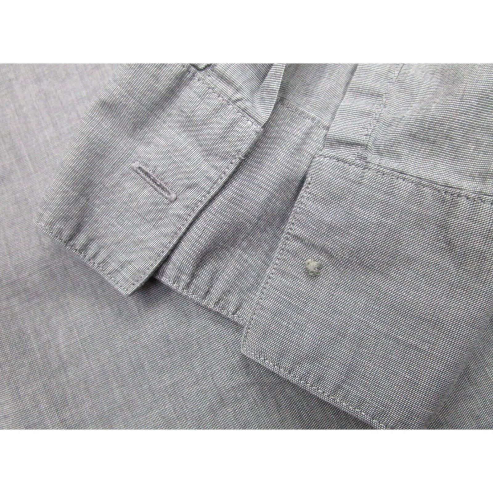 John Varvatos John Varvatos Slim Fit Button-Up Shirt Men Small Gray Long Sleeve Casual Workwear Size US S / EU 44-46 / 1 - 4 Thumbnail