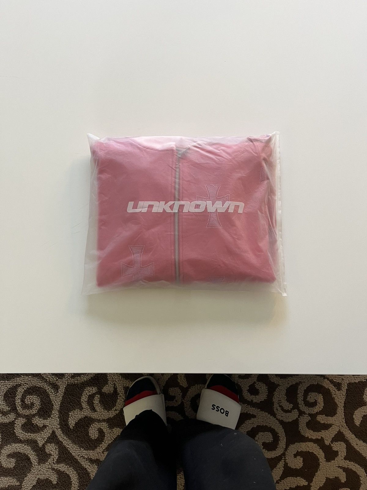 Unknown London Pink Rhinestone Hoodie Size US XL / EU 56 / 4 - 7 Thumbnail