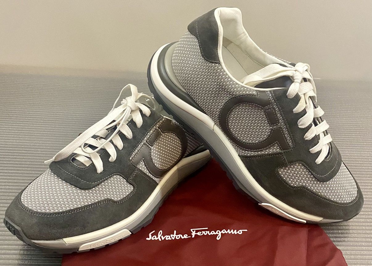 Salvatore Ferragamo Ferragamo 🇮🇹 Brooklyn greys gancini techno sneakers 9 NEW Size US 9 / EU 42 - 1 Thumbnail