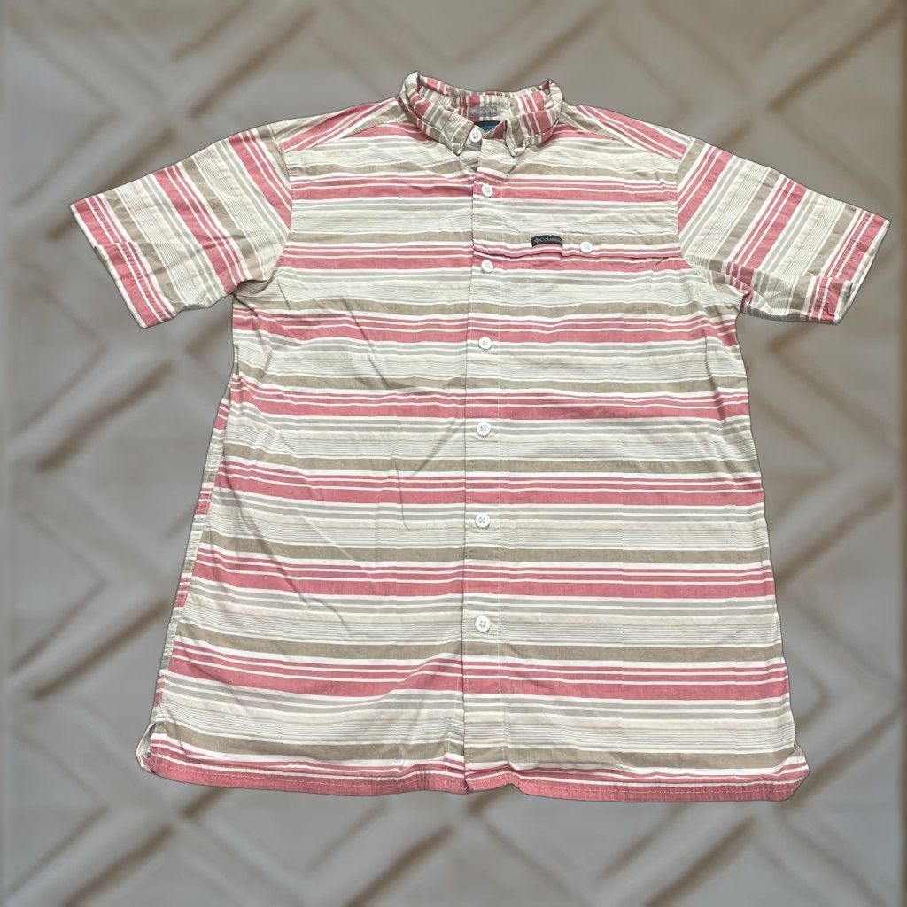 Vintage Columbia Shirt Mens Medium Multi Striped Short Sleeve Button Down Regular Fit Size US M / EU 48-50 / 2 - 1 Thumbnail