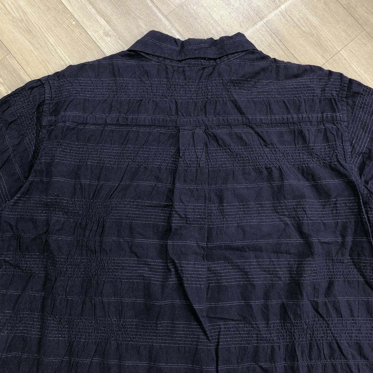 Issey Miyake × Japanese Brand × Tsumori Chisato Vintage Issey Miyake Plantation Designer Indigo Boro Shirt Size US M / EU 48-50 / 2 - 11 Thumbnail