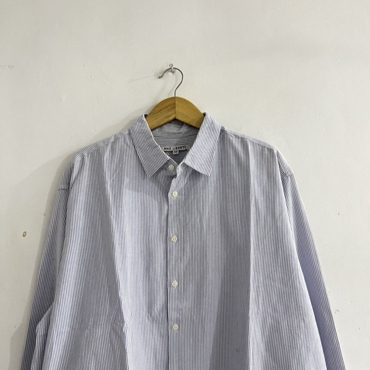 Japanese Brand And Liberty - Striped City Boy Shirt Size US XL / EU 56 / 4 - 2 Thumbnail