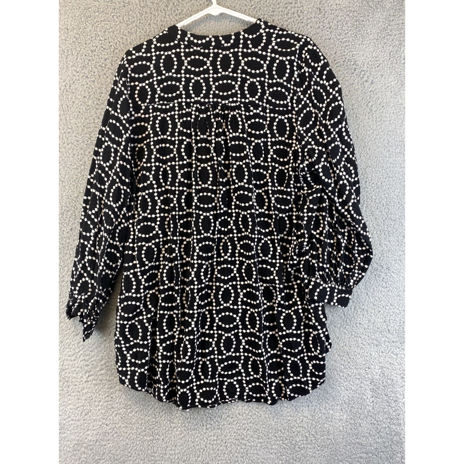 H&M H&M Sz L Black Long Sleeve Shirt Dress 58-26 Size L / US 10 / IT 46 - 7 Thumbnail