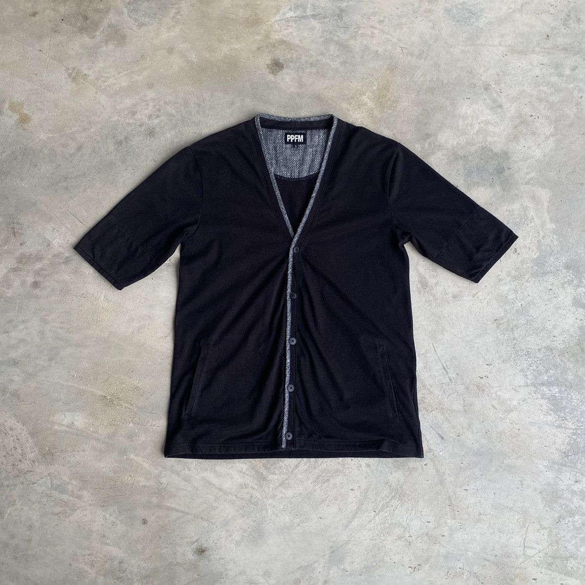 PPFM 🔥 Vintage PPFM Japan Short-Sleeve Button-Up Cardigan Size US L / EU 52-54 / 3 - 1 Thumbnail