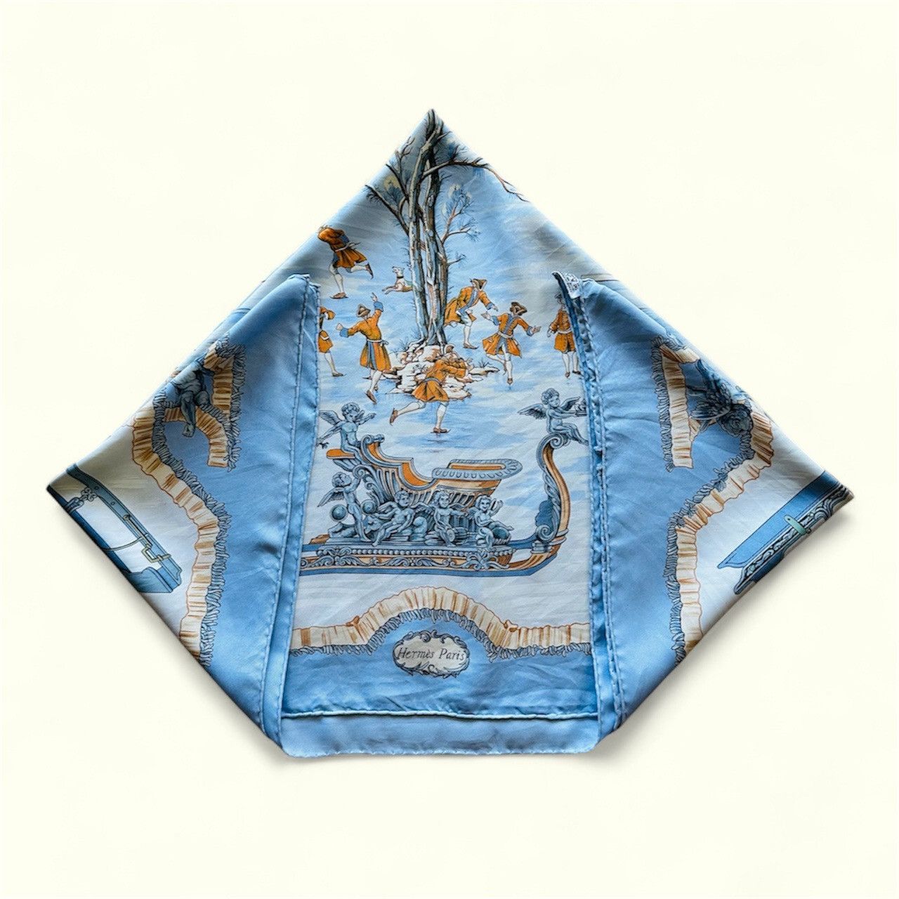 🔅Steals🔅HERMES Traineaux Et Glissades Scarf Carre 90 Silk