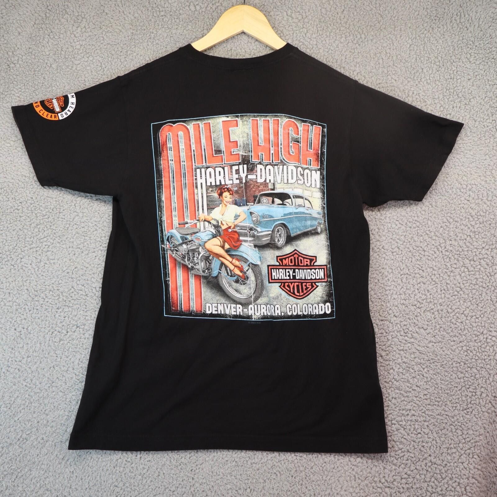 Other Harley-Davidson Mile High Shirt Medium 2023 Denver Dbl Sided Size ONE SIZE - 7 Thumbnail
