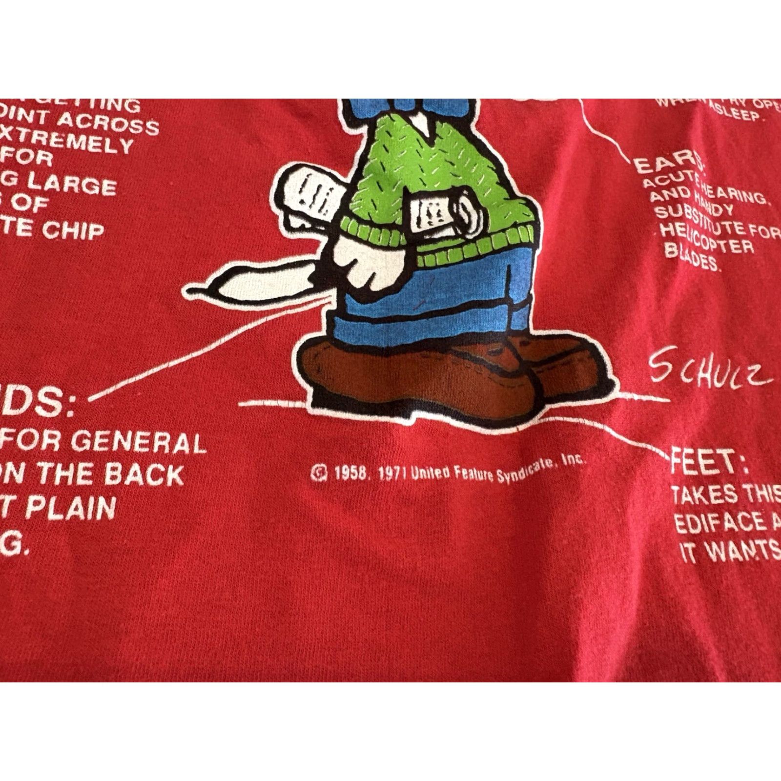 Peanuts VINTAGE Peanuts Snoopy Dad Shirt Red United Feature Syndicate Schulz Shirt Mens L Short Sleeve Crew Neck Size US L / EU 52-54 / 3 - 5 Thumbnail