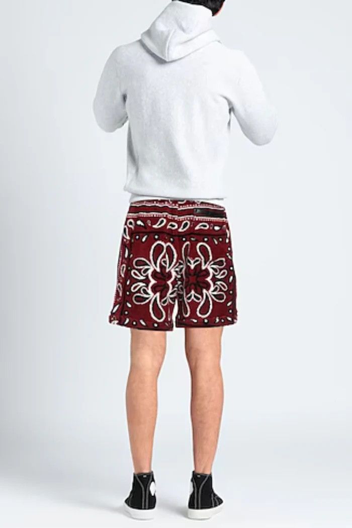 Amiri o1wfsh0625 Bandana Paisley Fleece Shorts in Multicolor Size US 28 / EU 44 - 3 Thumbnail