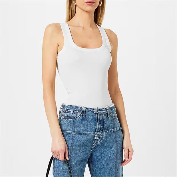Jacquemus o1g2r1mq1024 Tank Top in White Size L / US 10 / IT 46 - 3 Thumbnail