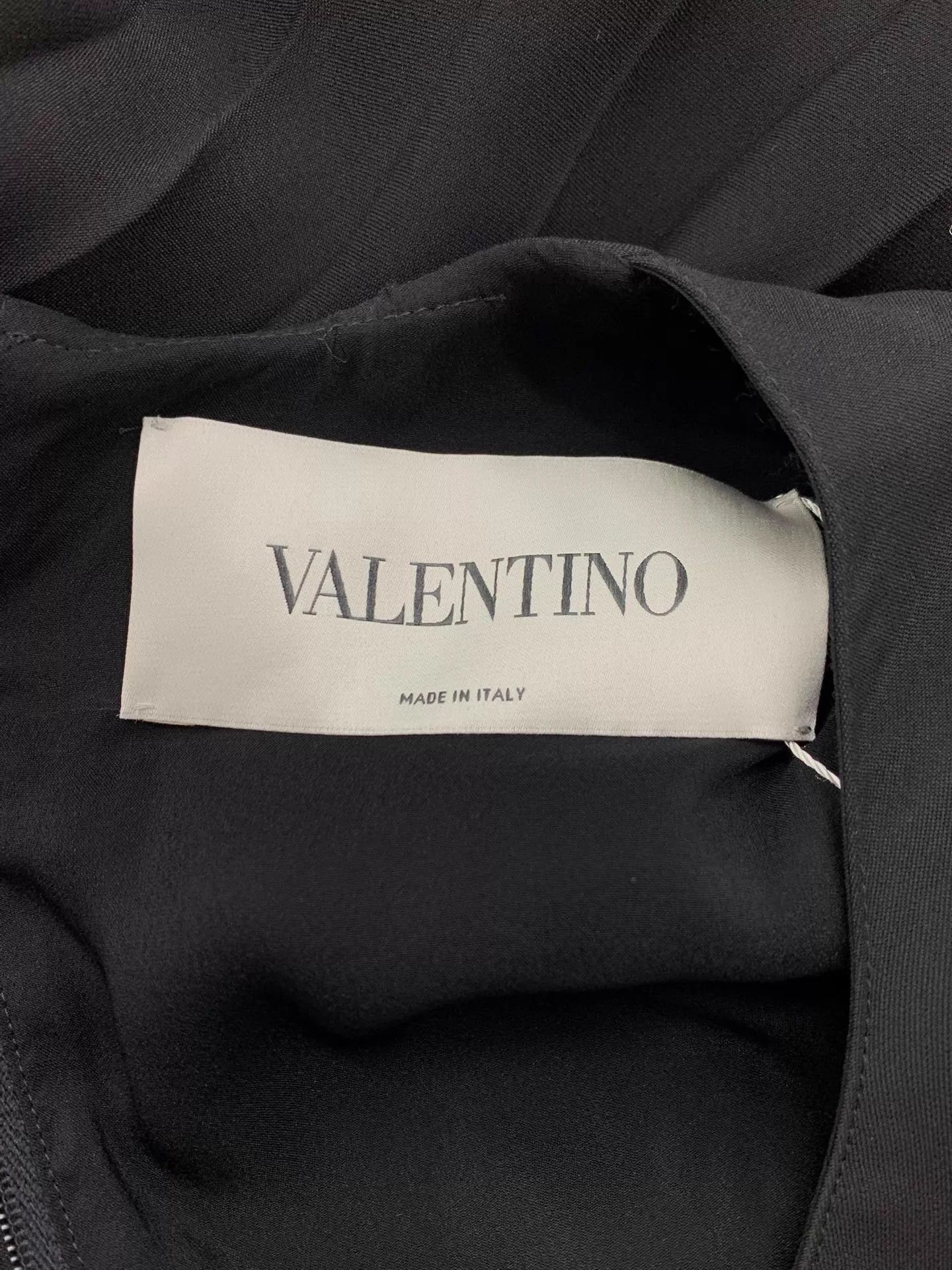 Valentino Valentino Black Pleated Long Sleeve Dress 40 New Size S / US 4 / IT 40 - 4 Thumbnail