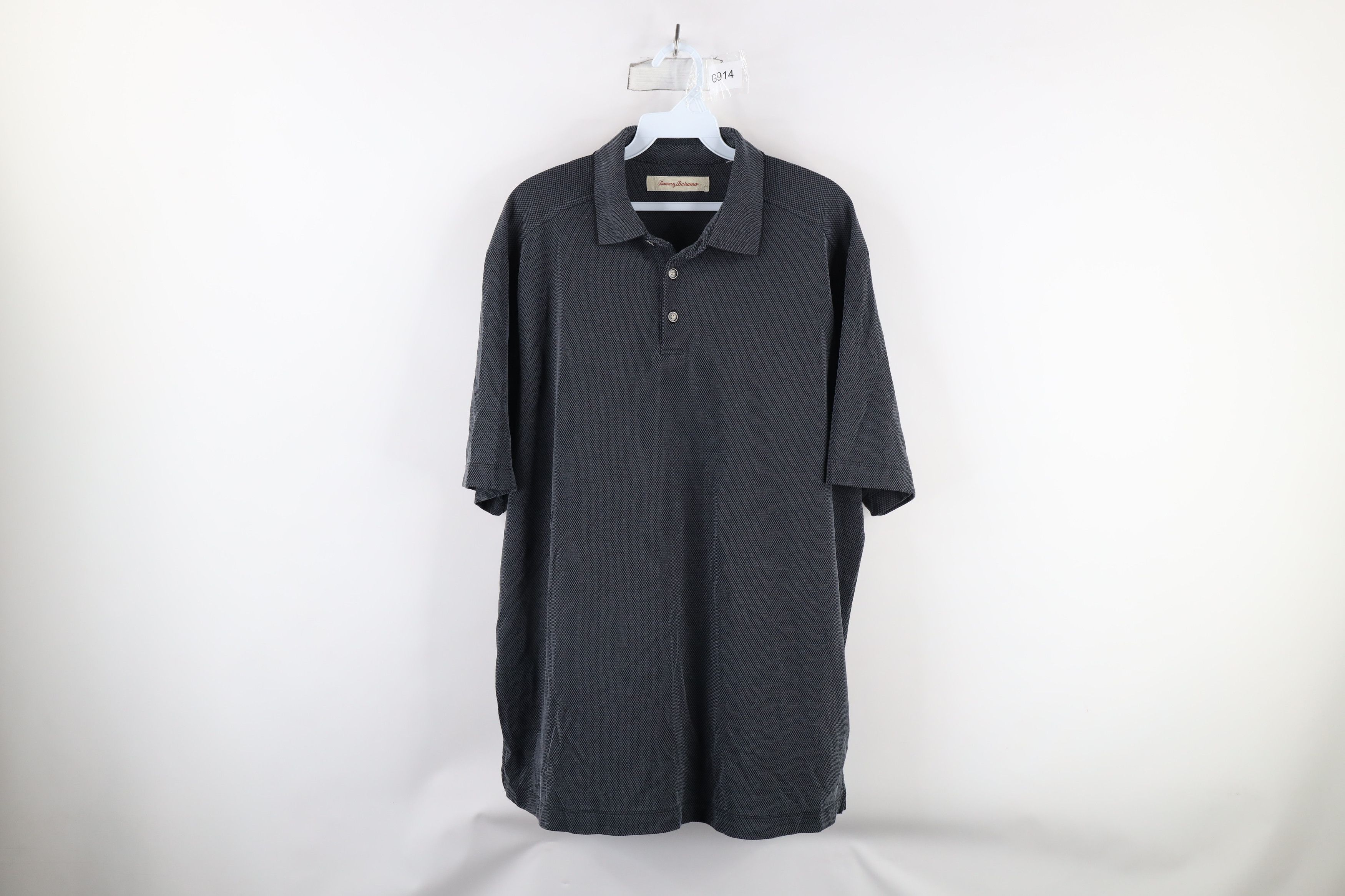 Tommy Bahama × Vintage Vintage Tommy Bahama Waffle Knit Golf Polo Shirt Gray Size US XL / EU 56 / 4 - 1 Thumbnail