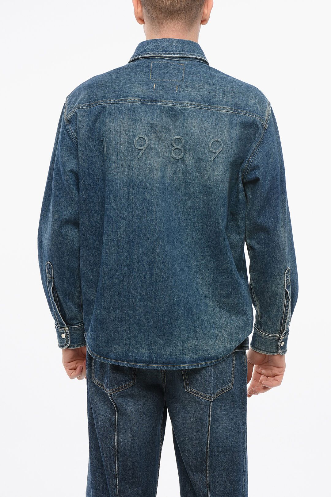 1989 STUDIO og1mm0725 Denim Over Shirt in Blue Size US S / EU 44-46 / 1 - 2 Thumbnail