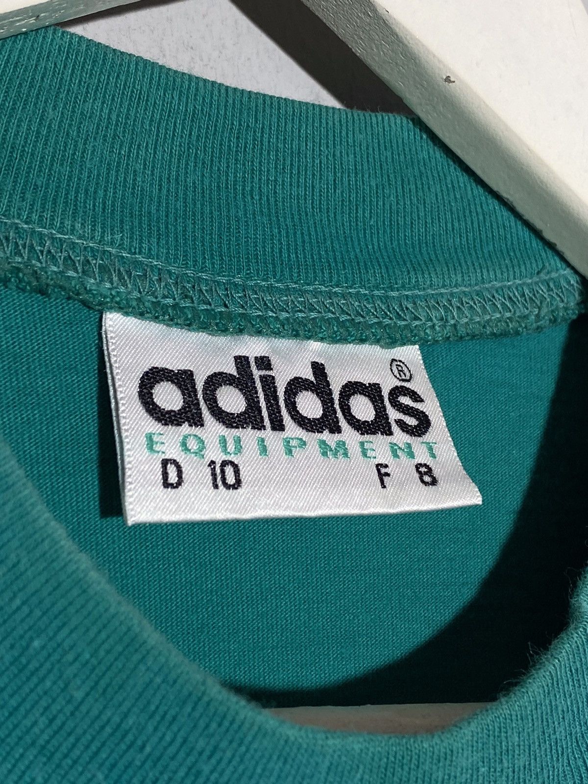 Adidas × Vintage Vintage 90s Adidas Equipment hype streetwear green t-shirt Size US L / EU 52-54 / 3 - 10 Thumbnail