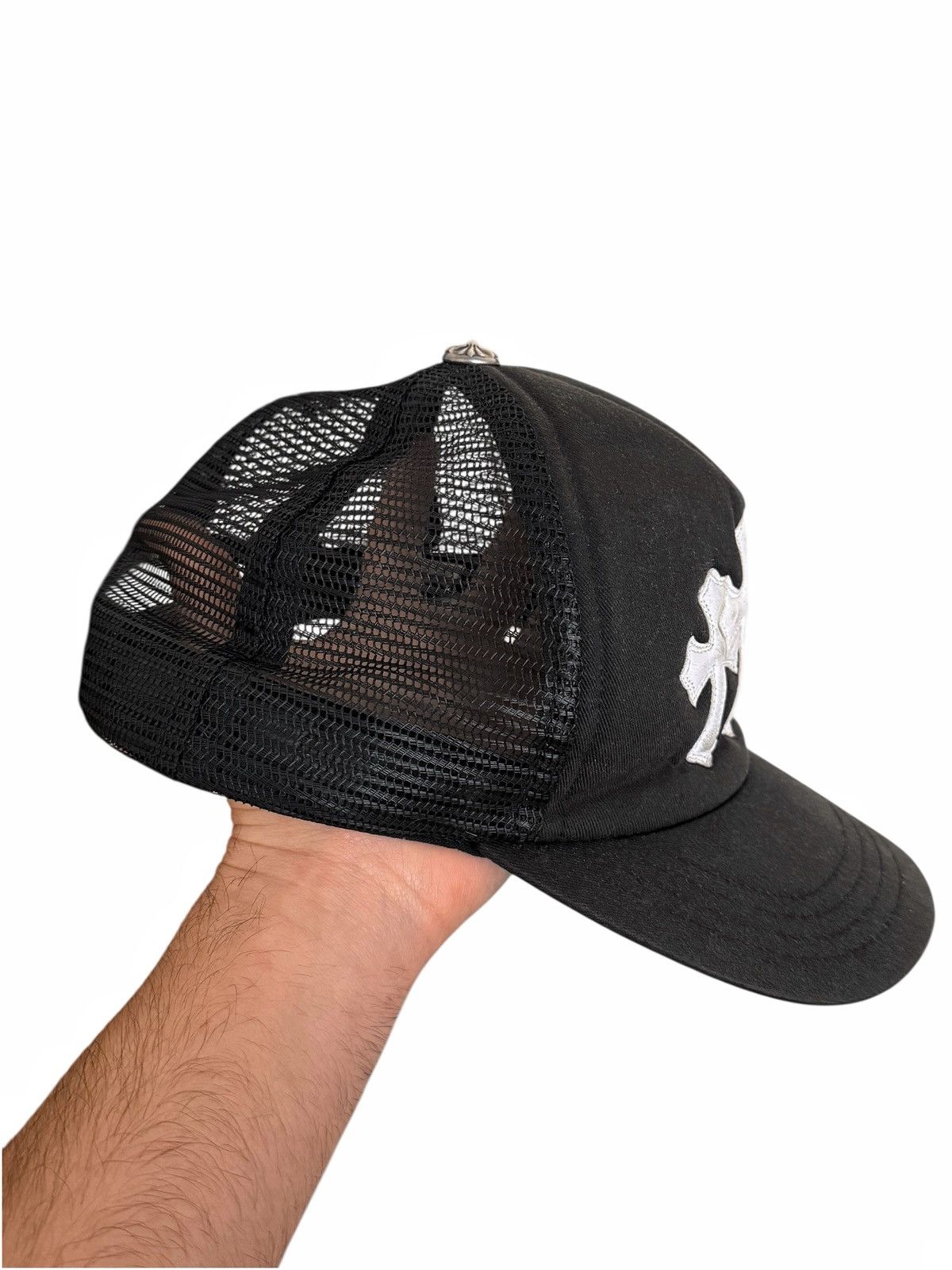 Chrome Hearts Vintage Triple 3 White Cross Trucker Hat Size ONE SIZE - 5 Thumbnail