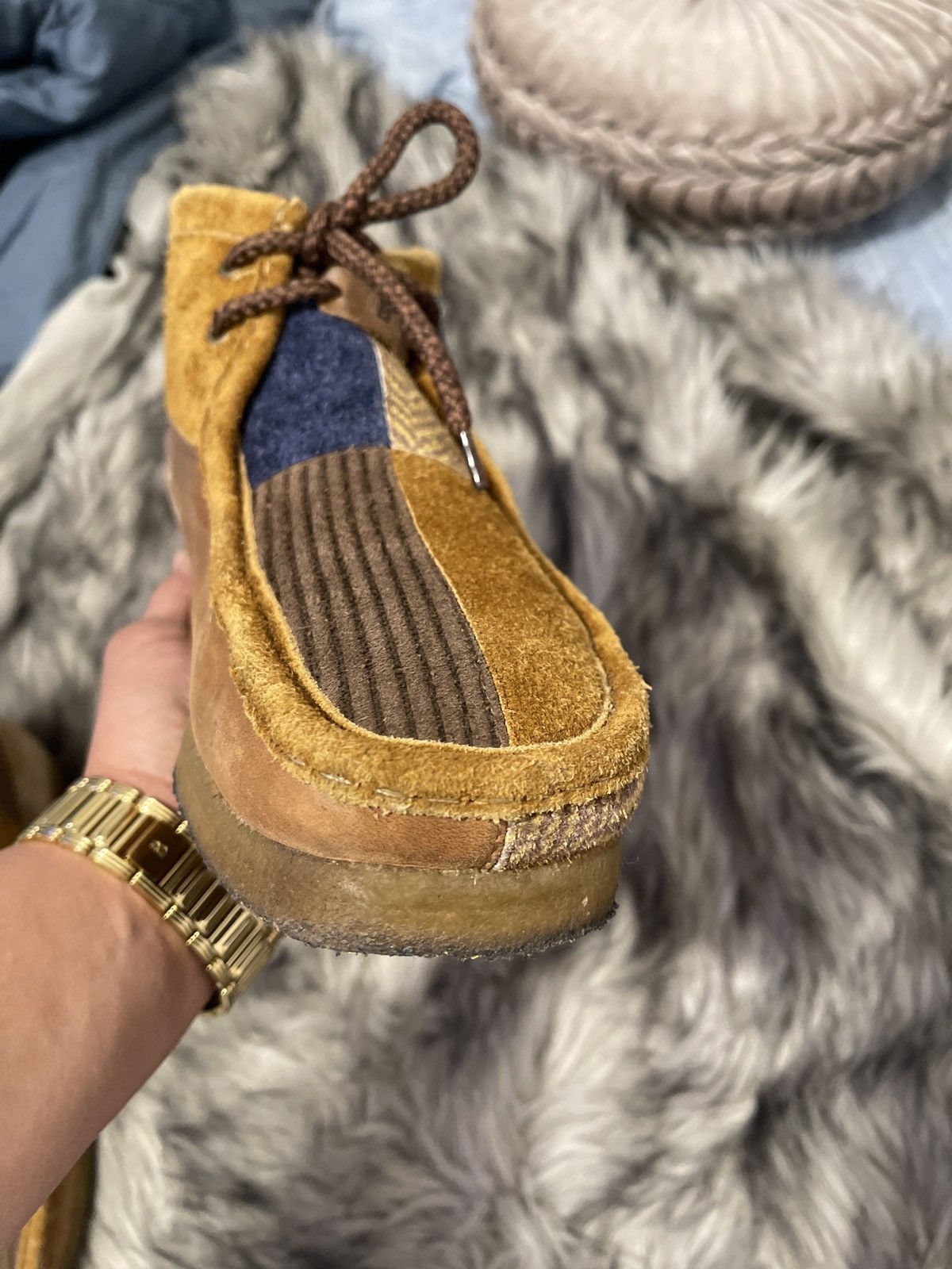 Bodega × Clarks Clarks ORIGINAL WALLABEE 2.0 ‘BODEGA HERITAGE PATCHWORK Size US 13 / EU 46 - 7 Thumbnail