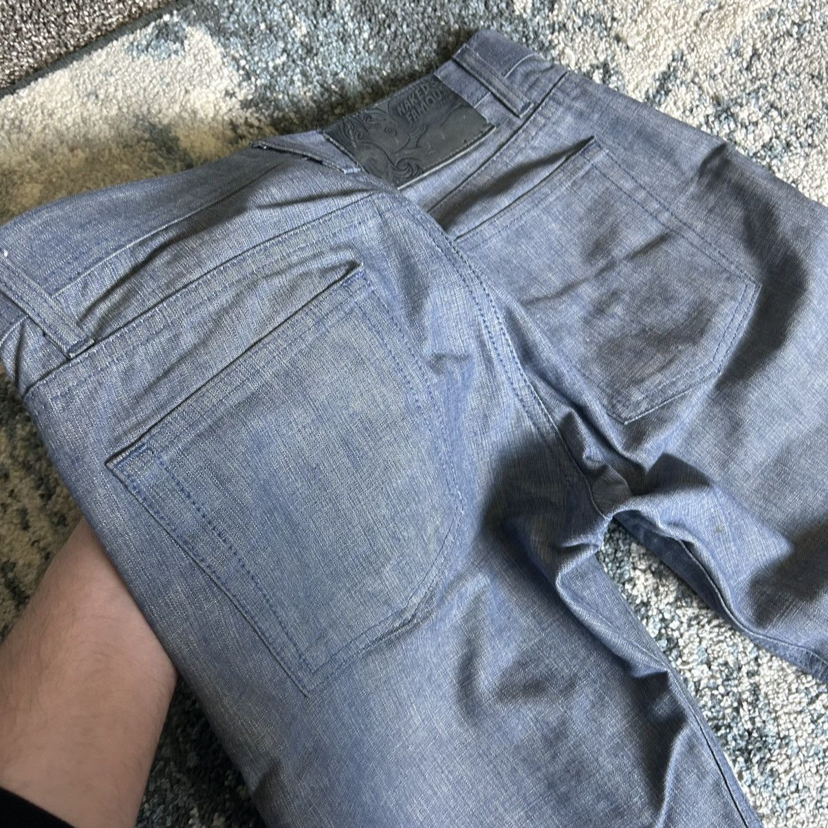 Naked & Famous 2013 Made in Canada 10 oz Selvedge Chambray Japanese Denim Size US 32 / EU 48 - 12 Thumbnail