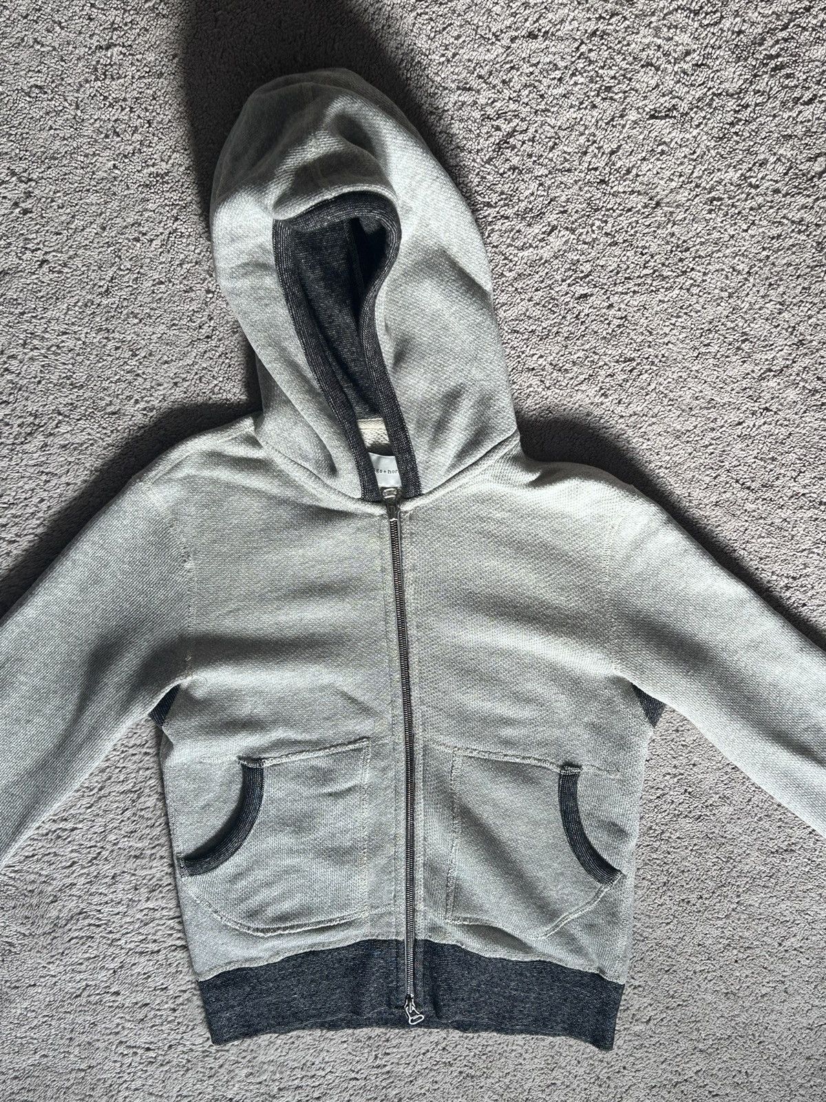 image of Wings Horns Wings And Horns Terry Zip Hoodie in Grey, Men's (Size Small)