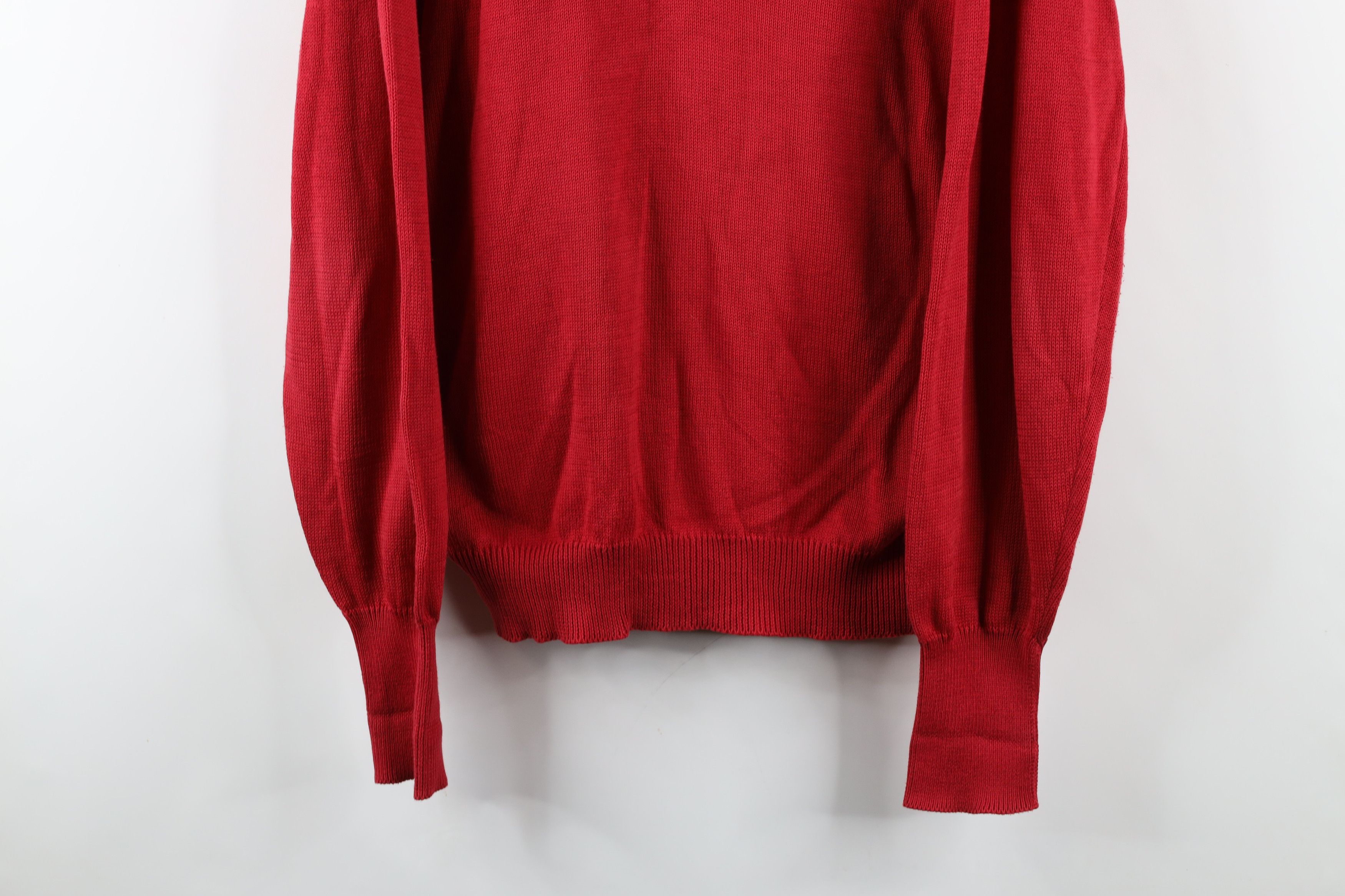 L.L. Bean × Vintage Vintage 90s LL Bean Lightweight V-Neck Sweater Silk Blend Size US L / EU 52-54 / 3 - 3 Thumbnail