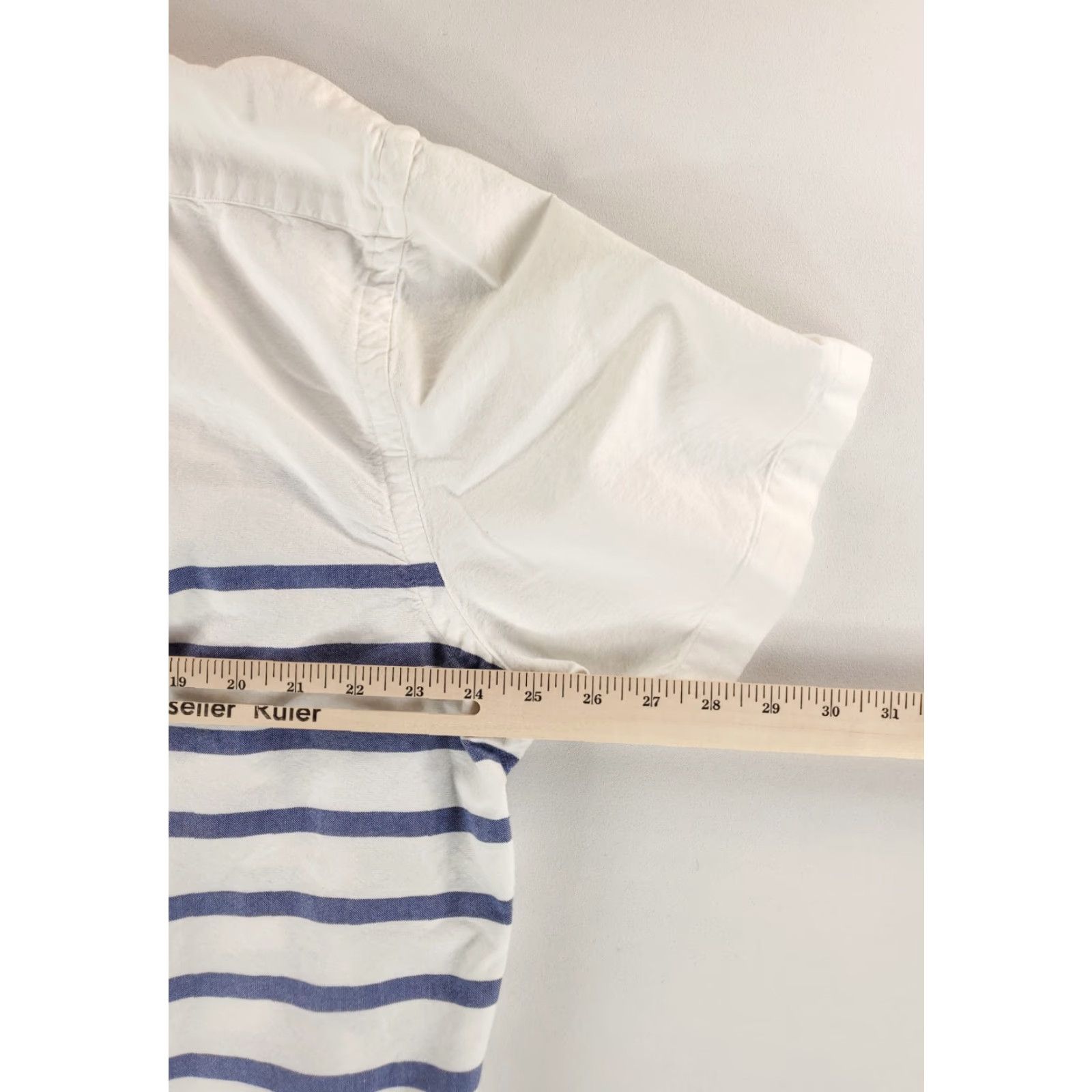 Ralph Lauren Ralph Lauren Shirt Button Down Short Sleeve Striped Blue White Mens XXL 2XL White Size US XXL / EU 58 / 5 - 4 Thumbnail