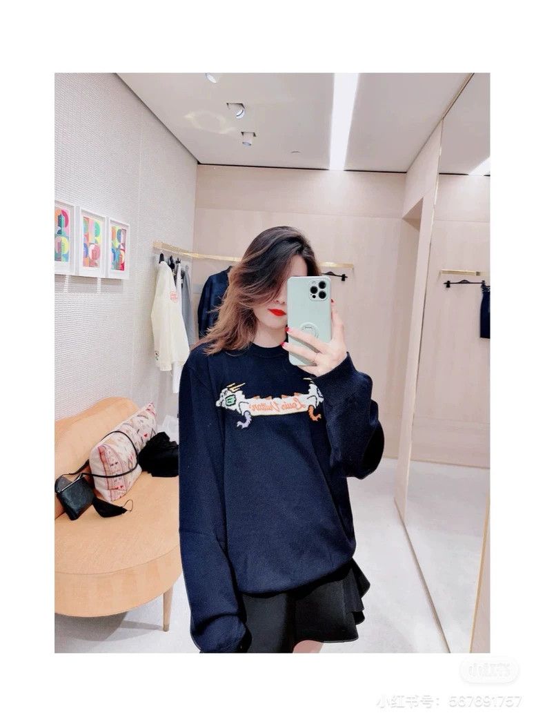 Louis Vuitton Louis Vuitton Navy Dragon Boat Double Head Dragon Knit Swe Size US L / EU 52-54 / 3 - 4 Thumbnail