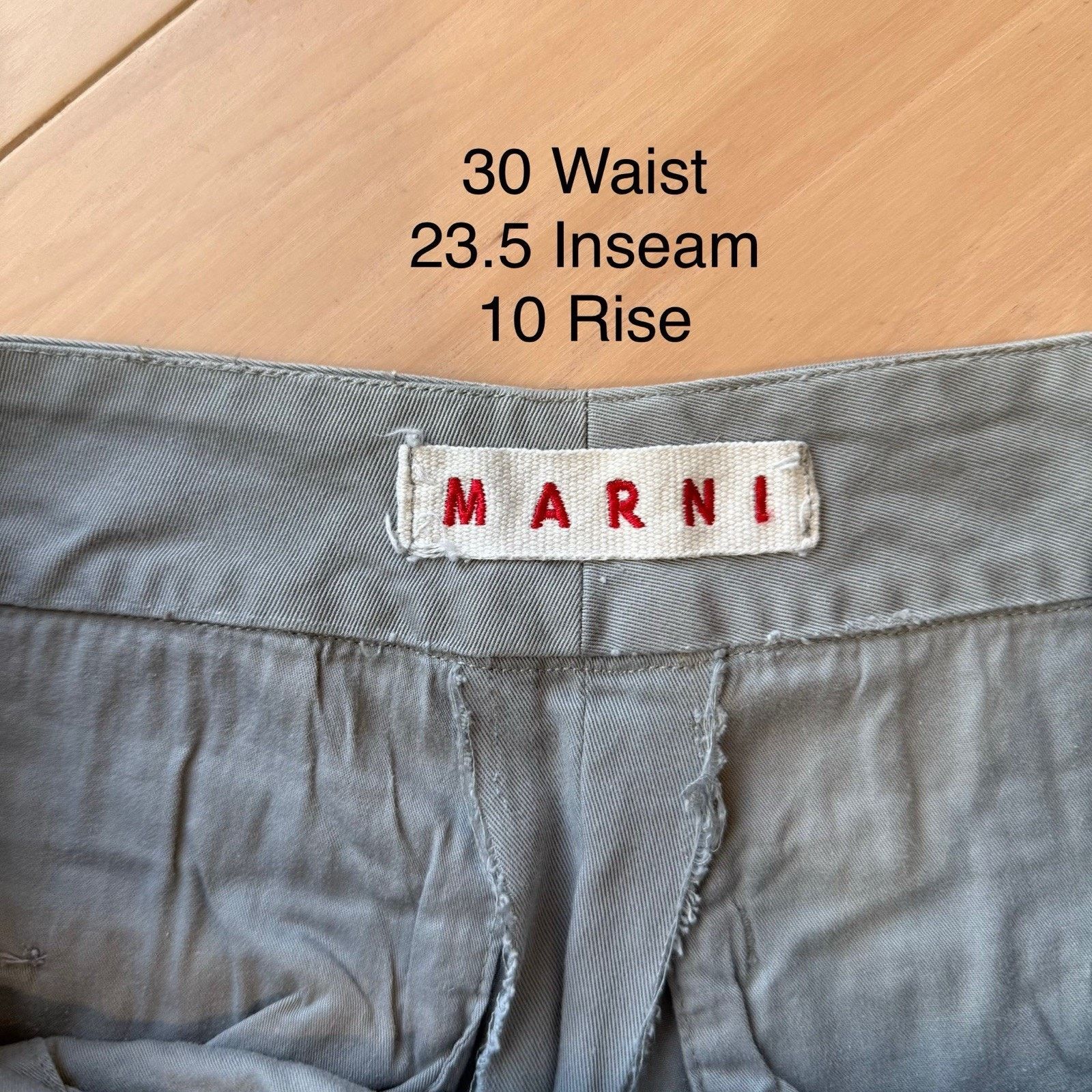 Marni Marni Pants Women's 30 Blue Cropped Chino Casual Minimalist Size 30" / US 8 / IT 44 - 5 Thumbnail