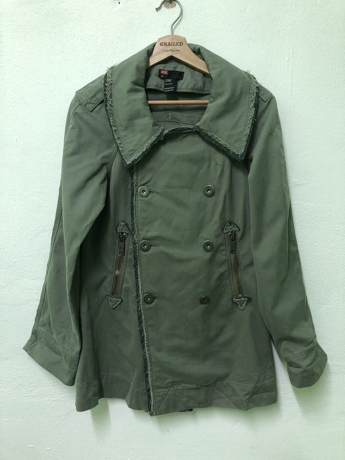 Diesel Rare Vintage Diesel Double-Breasted Chore Jacket Japan Punk Size US S / EU 44-46 / 1 - 1 Thumbnail