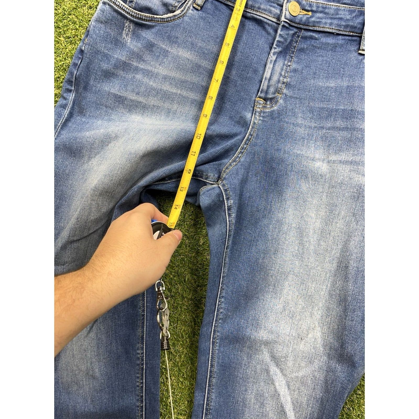 Tommy Bahama Tommy Bahama Jeans Slim Boyfriend Fit 33x29 Denim Blue Regular Women’s Stretch Medium Wash 5-Pocket Rise Mid Vintage No Mens Womens Boys Girls Size 24" / US 00 / IT 34 - 5 Thumbnail