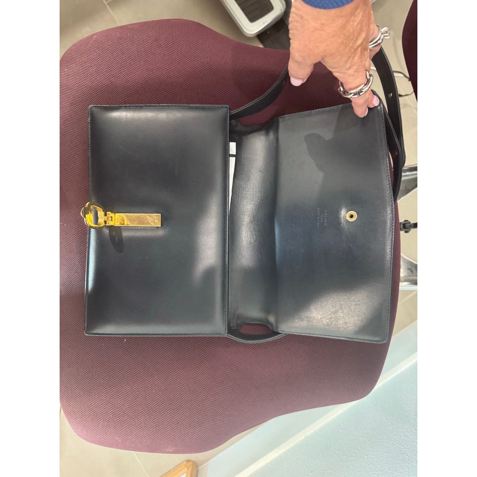 Celine vintage Celine “Horse & Carriage” box leather shoulder bag Size ONE SIZE - 3 Thumbnail