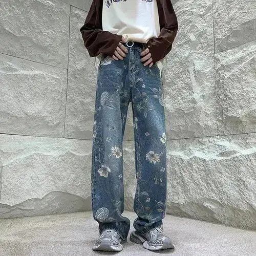 Jean Baggy Flower Jeans Size US 32 / EU 48 - 2 Thumbnail