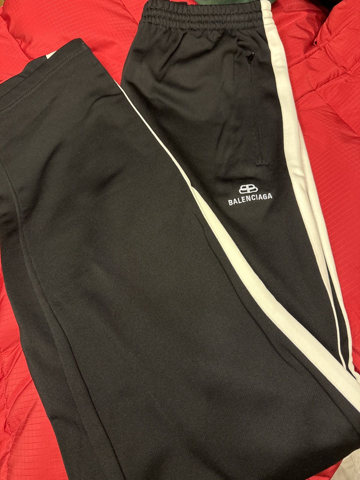 Balenciaga Balenciaga SS20 BB Lock Logo Track Pants With Side Stripe Size US 32 / EU 48 - 4 Thumbnail