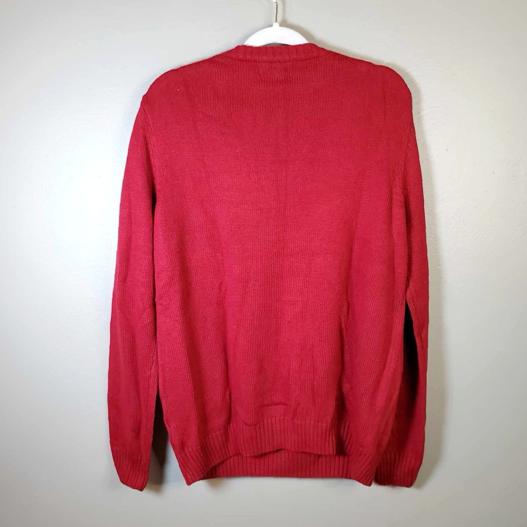 Croft & Barrow Croft Barrow Sweater Mens L Red Crewneck Pullover Knit Long Sleeve Casual Size US L / EU 52-54 / 3 - 7 Thumbnail