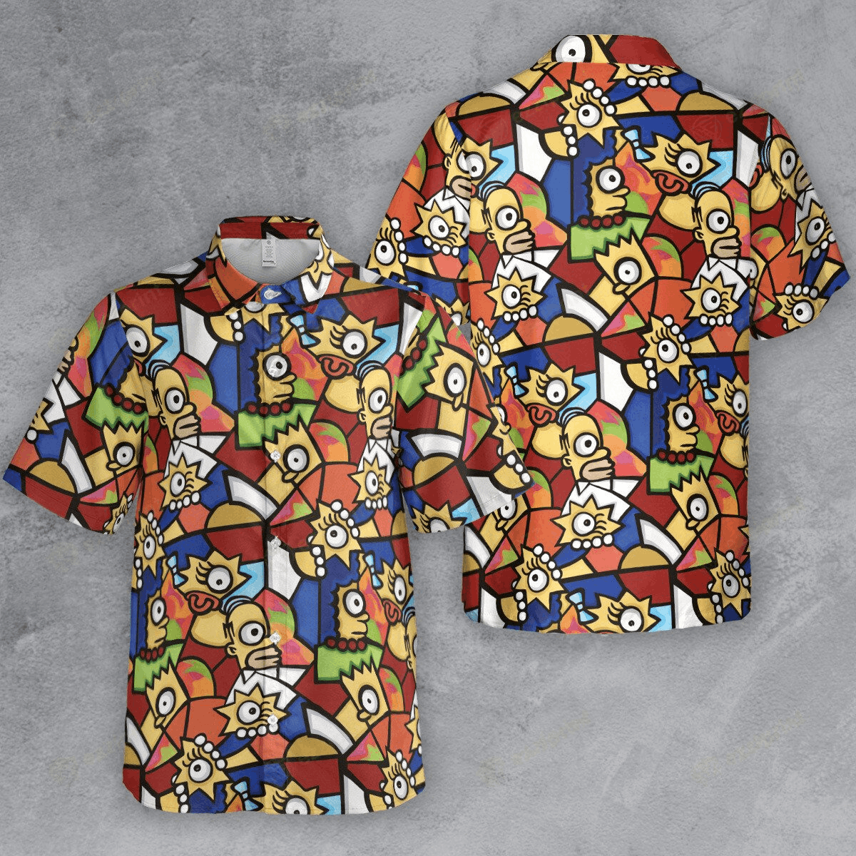 Designer × The Unbranded Brand The Simpsons Puzzle Button Down Shirt – Cartoon Shirt Size US M / EU 48-50 / 2 - 4 Thumbnail