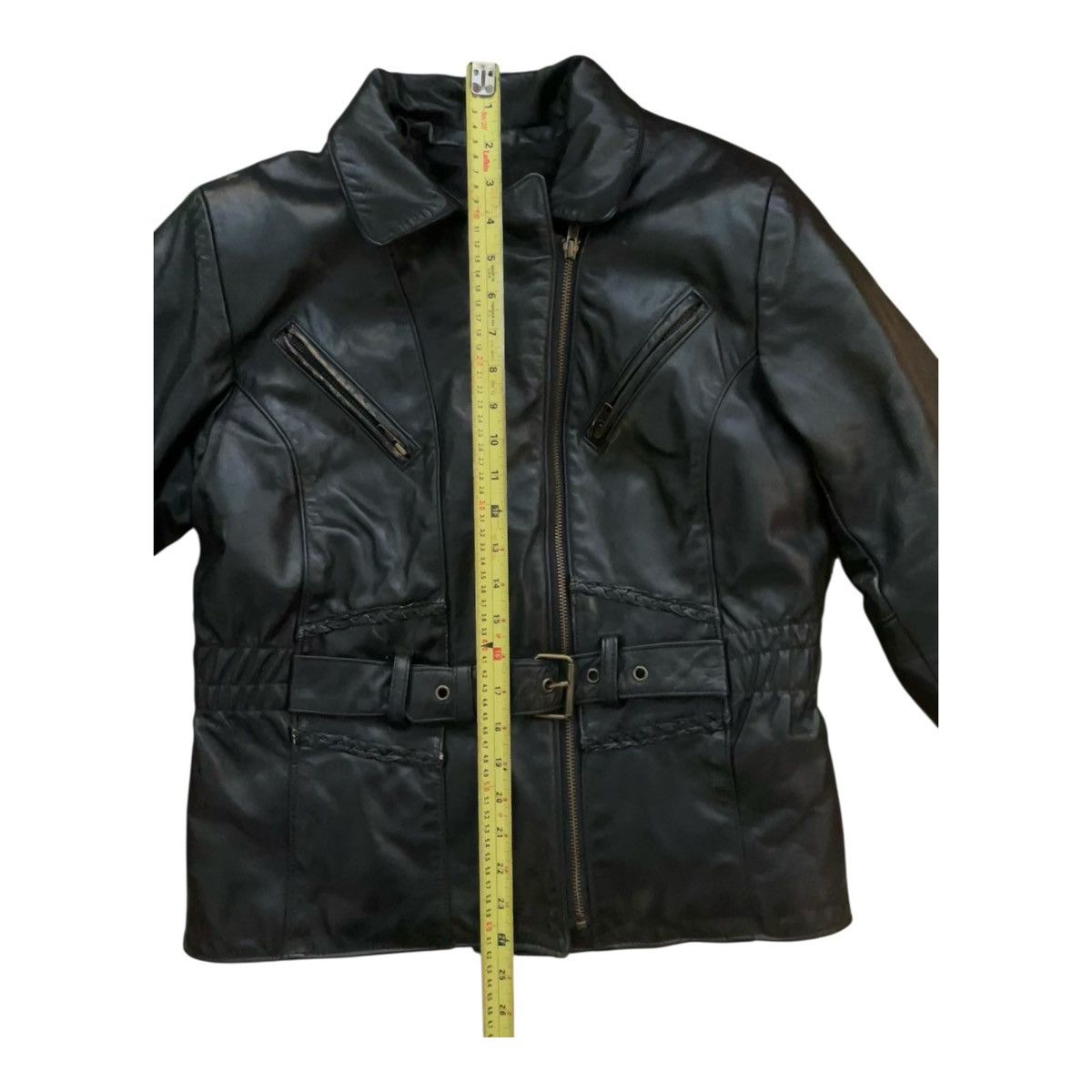 Other Vintage Unbranded Women’s Black Leather Motorcycle Sz Small Size S / US 4 / IT 40 - 6 Thumbnail