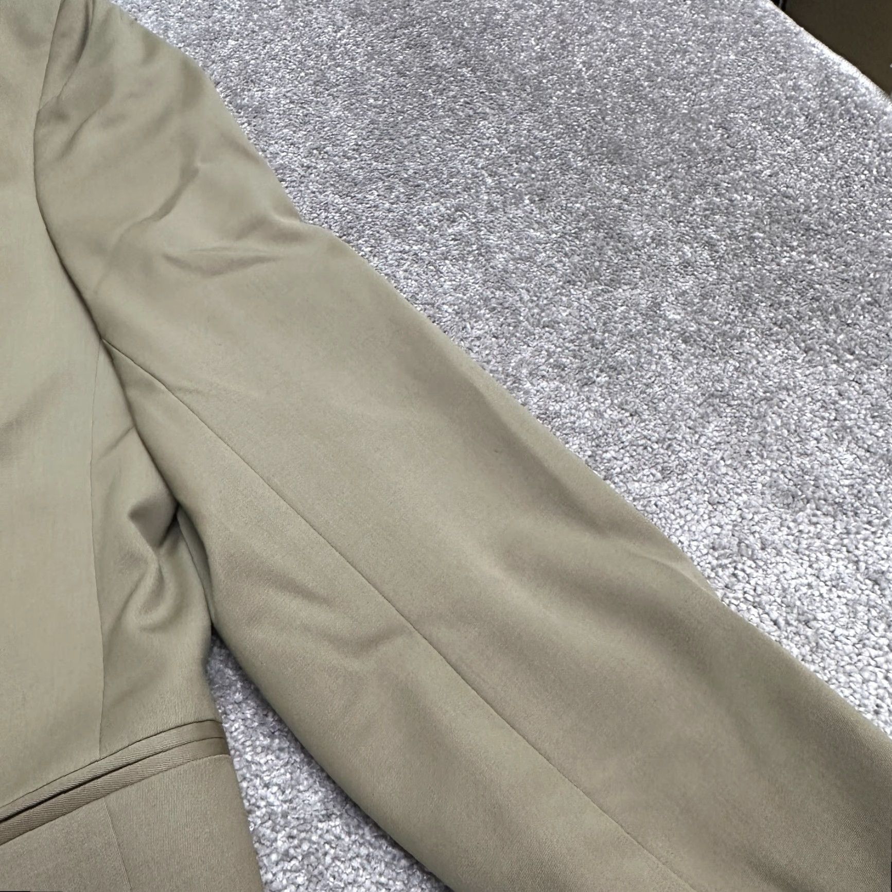 Vintage Lessona Blazer Mens 44L Brown Wool Three-Button Flat Front Single-Breasted Natural Stretch Super 100's Size 44R - 6 Thumbnail