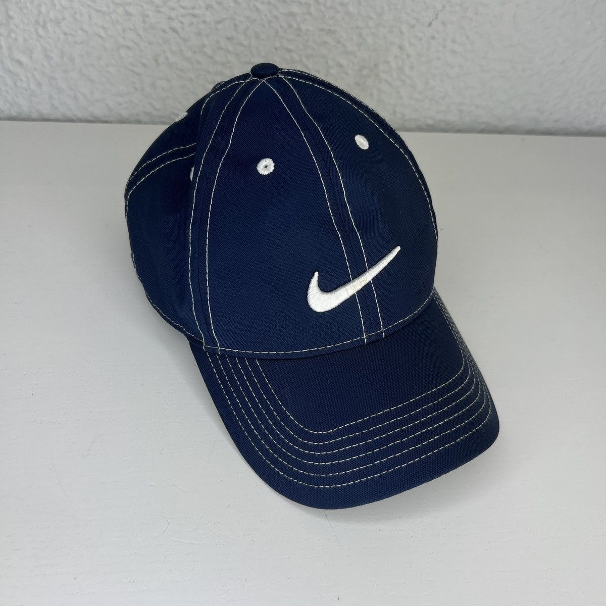 Nike Nike Hat Cap Navy 90s Swoosh Logo Y2K Retro Size ONE SIZE - 1 Thumbnail