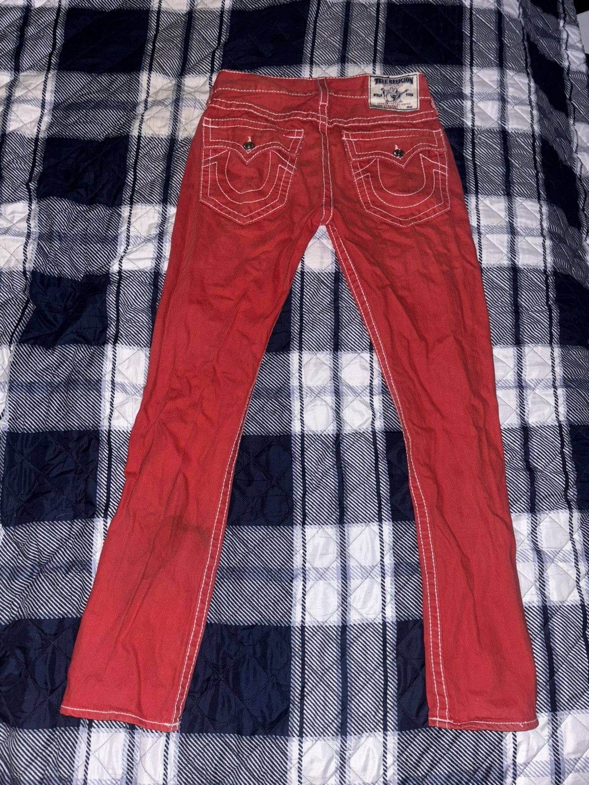 True Religion Red Super T Straight True Religion Jean Size US 31 - 7 Thumbnail