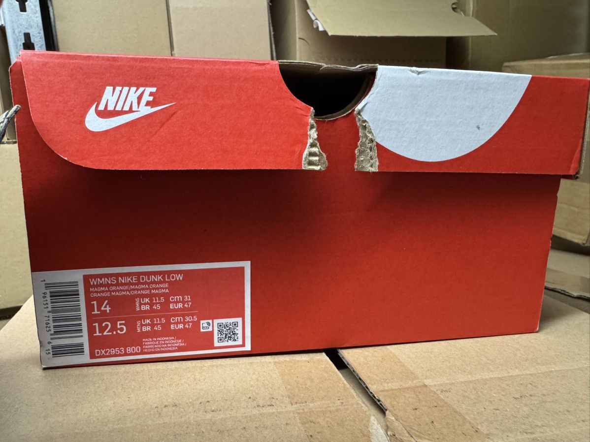 Nike ✅ US12.5M/14W - Nike Dunk Low Magma Orange UK11.5 EU47 Size US 12.5 / EU 45-46 - 3 Thumbnail