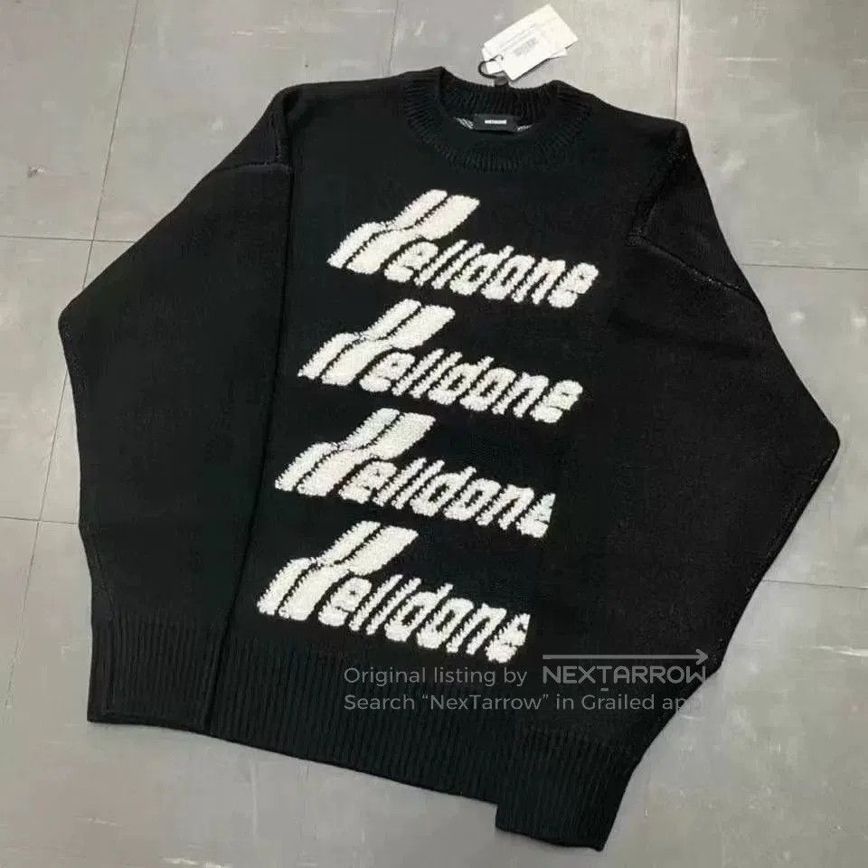 WE11DONE Welldone Graphic Knit Sweater. Size US M / EU 48-50 / 2 - 6 Thumbnail