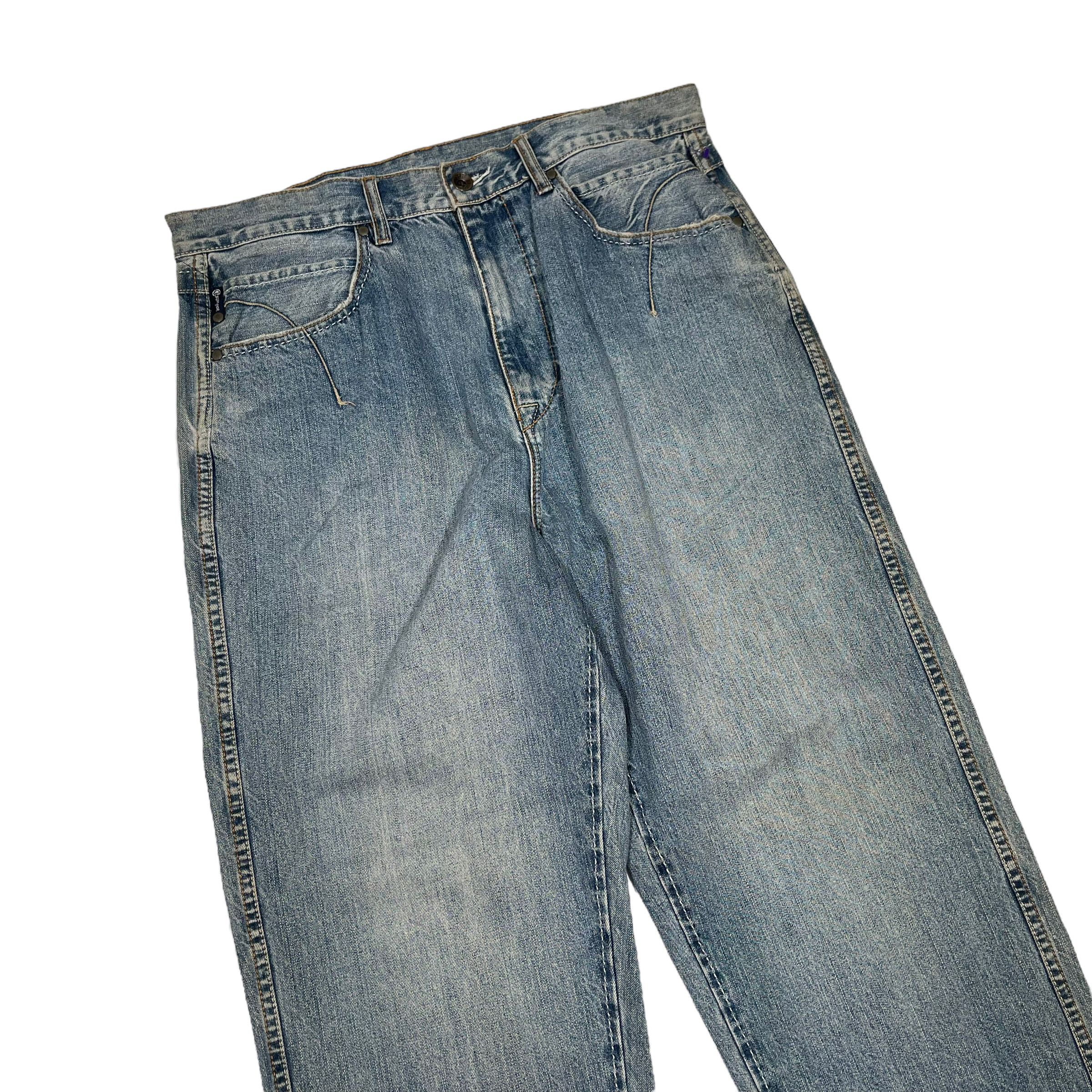 Ecko Unltd. × JNCO Ecko Unlimited Baggy Skater Vintage Y2K Sick Denim Pants Size US 34 / EU 50 - 5 Thumbnail