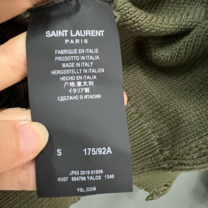 Saint Laurent Paris Saint Laurent Paris Saint Laurent Olive Green Knitted Swea Size US S / EU 44-46 / 1 - 3 Thumbnail