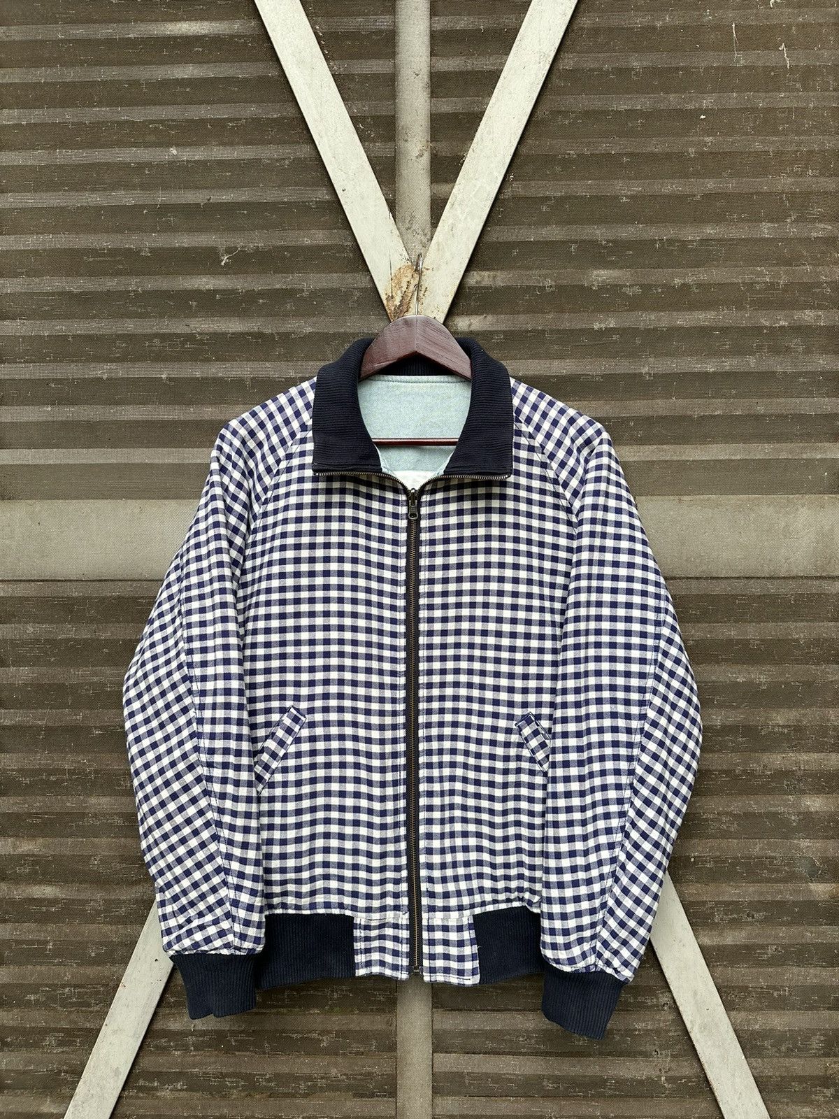 Japanese Brand 👹Rodeo Crowns Checked Reversible Bomber Jacket Size US M / EU 48-50 / 2 - 3 Thumbnail