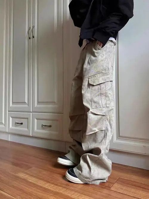 Japanese Brand Vintage Street Y2K Large Pocket Pleated Work Casual Pants Size US 30 / EU 46 - 4 Thumbnail