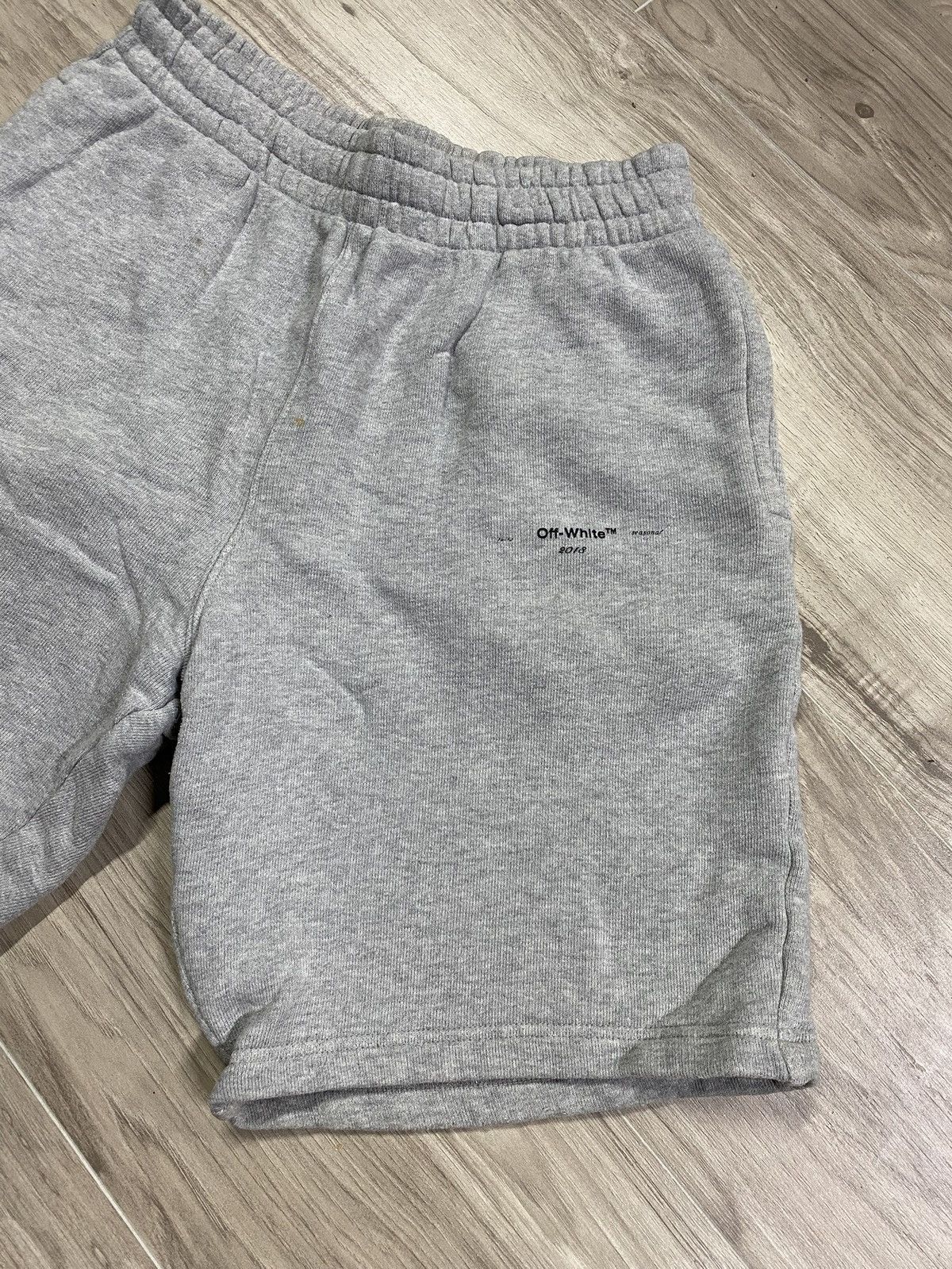 Off-White Off-White Virgil Abloh Grey Sweats Shorts Size Small Size US 28 / EU 44 - 2 Thumbnail