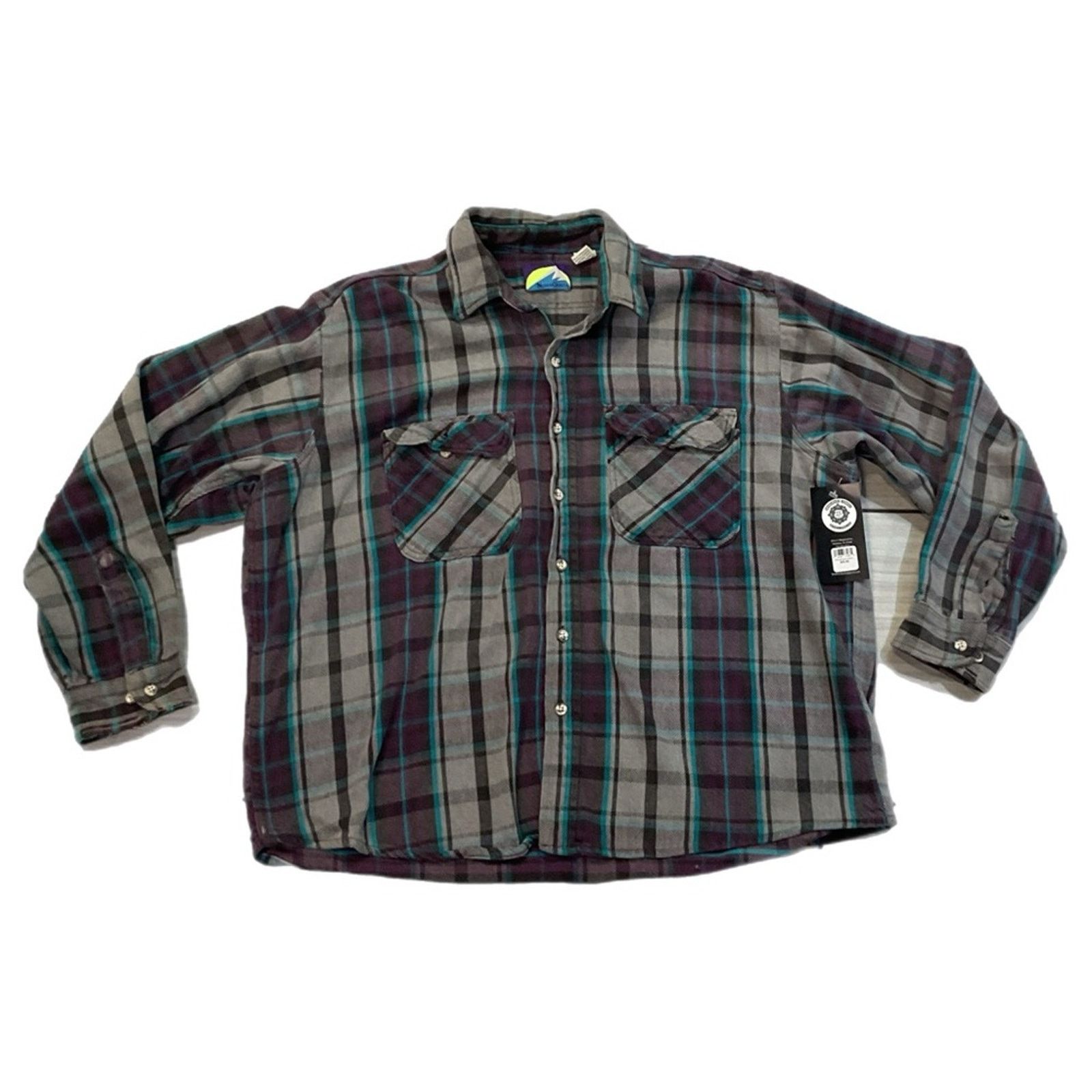 Vintage North Crest Flannel Plaid Button Down Long Sleeve Shirt Size US XXL / EU 58 / 5 - 1 Thumbnail