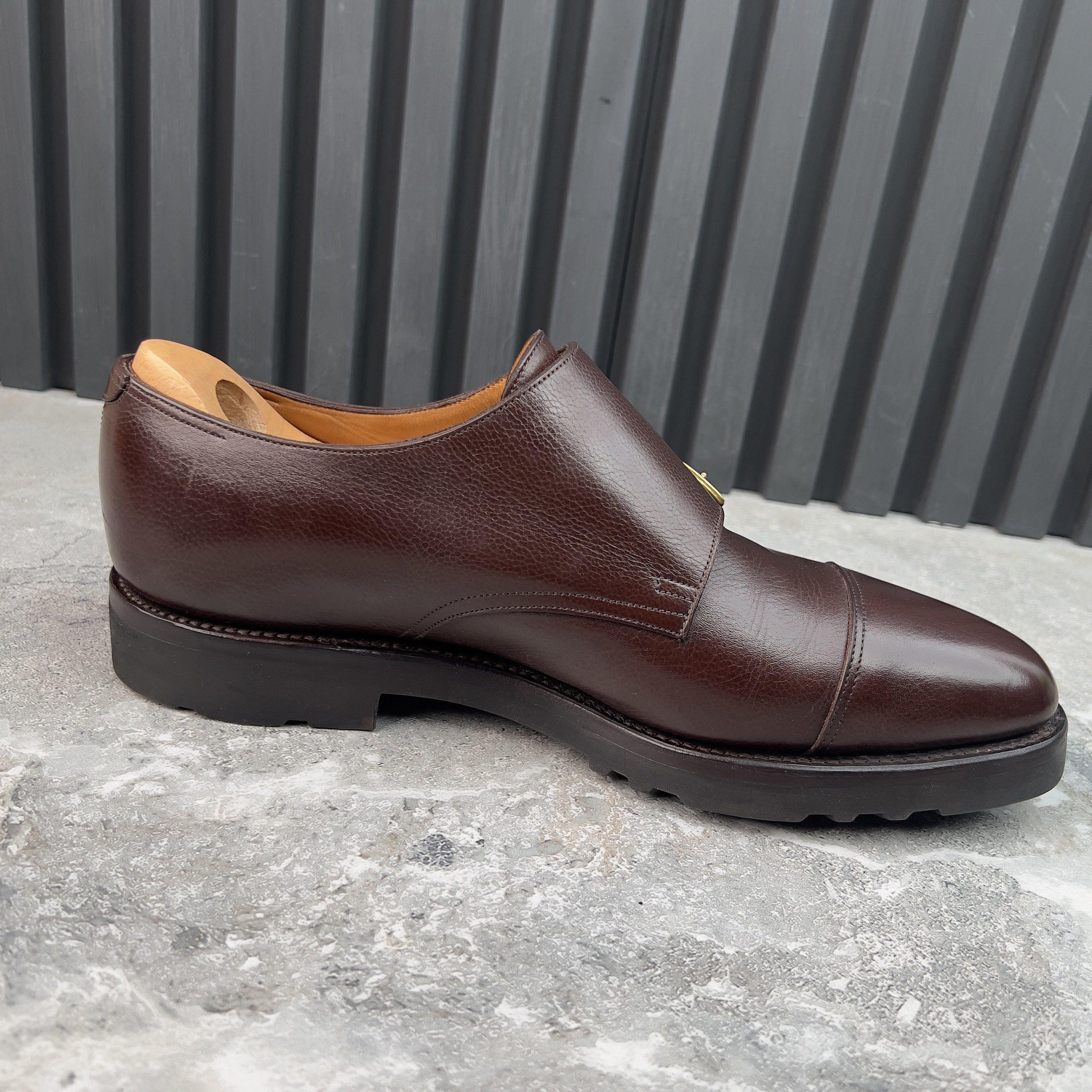 John Lobb William Derby Monk Double Strap Brown Leather Size US 9 / EU 42 - 6 Thumbnail