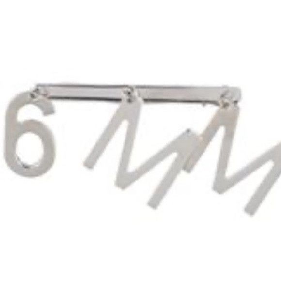 Maison Margiela Maison Martin Margiela Silver Number barrette Size ONE SIZE - 2 Thumbnail
