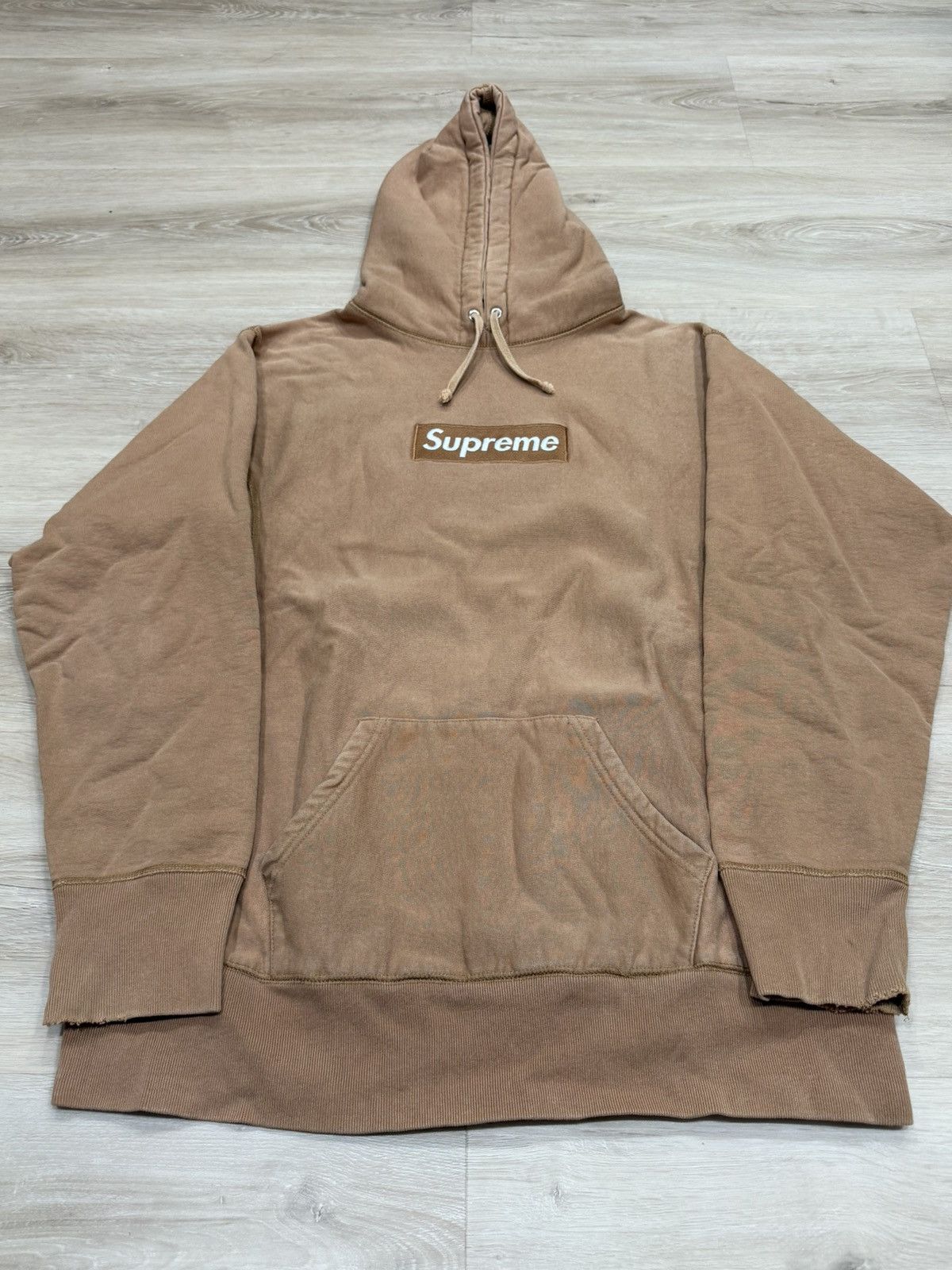 Supreme Supreme Khaki Box Logo Hoodie (2002) Size US M / EU 48-50 / 2 - 5 Thumbnail