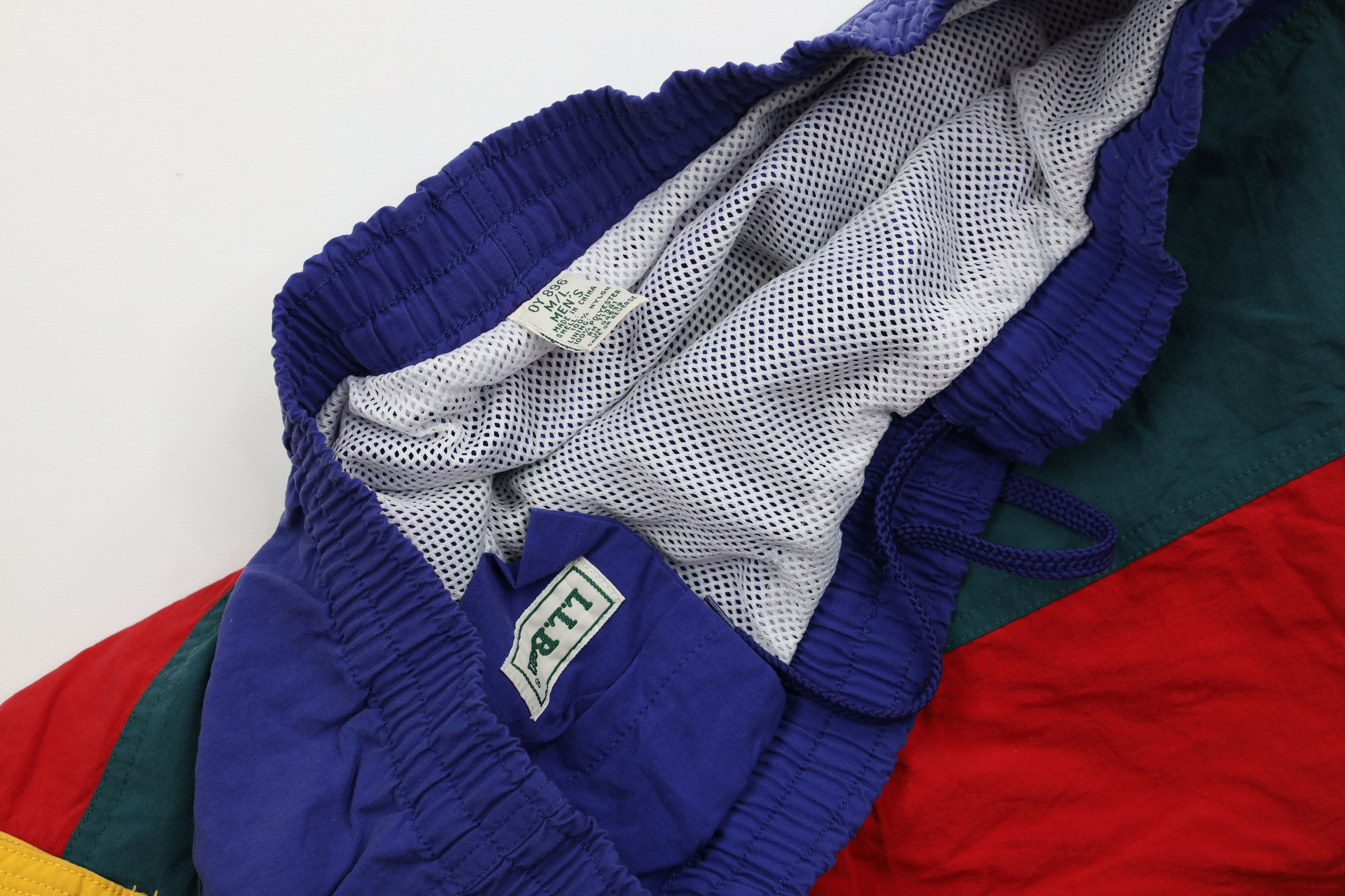 L.L. Bean × Vintage Vintage 90s LL Bean Out Rainbow Striped Lined Cargo Shorts Size US 34 / EU 50 - 7 Thumbnail